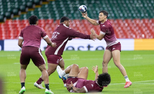 230525 - Union Bordeaux-Begles Captain’s Run - Union Bordeaux-Begles’ Louis Bielle-Biarrey during Captain’s Run ahead of the EPCR Champions Cup Final against Northampton Saints at the Principality Stadium, Cardiff 