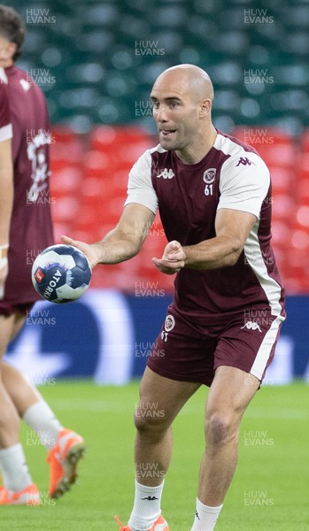 230525 - Union Bordeaux-Begles Captain’s Run - Union Bordeaux-Begles’ Maxime Lucu during Captain’s Run ahead of the EPCR Champions Cup Final against Northampton Saints at the Principality Stadium, Cardiff 