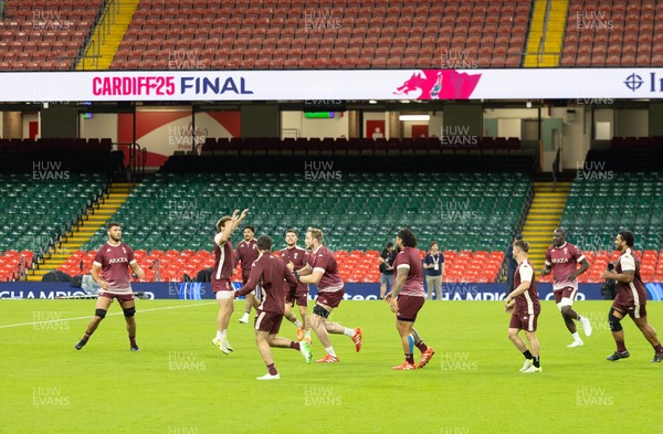 230525 - Union Bordeaux-Begles Captain’s Run - The Union Bordeaux-Begles team during Captain’s Run ahead of the EPCR Champions Cup Final against Northampton Saints at the Principality Stadium, Cardiff 