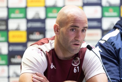 230525 - Union Bordeaux Begles Media Conference - Union Bordeaux Begles’ Maxime Lucu during media conference ahead of the EPCR Champions Cup Final against Northampton Saints at the Principality Stadium, Cardiff