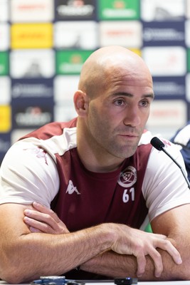 230525 - Union Bordeaux Begles Media Conference - Union Bordeaux Begles’ Maxime Lucu during media conference ahead of the EPCR Champions Cup Final against Northampton Saints at the Principality Stadium, Cardiff
