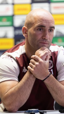 230525 - Union Bordeaux Begles Media Conference - Union Bordeaux Begles’ Maxime Lucu during media conference ahead of the EPCR Champions Cup Final against Northampton Saints at the Principality Stadium, Cardiff