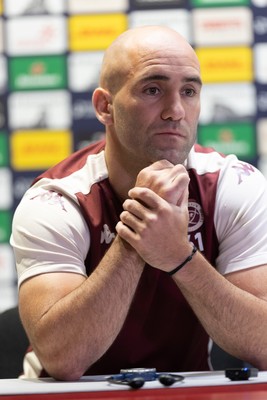 230525 - Union Bordeaux Begles Media Conference - Union Bordeaux Begles’ Maxime Lucu during media conference ahead of the EPCR Champions Cup Final against Northampton Saints at the Principality Stadium, Cardiff