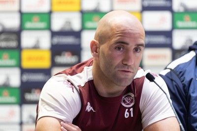 230525 - Union Bordeaux Begles Media Conference - Union Bordeaux Begles’ Maxime Lucu during media conference ahead of the EPCR Champions Cup Final against Northampton Saints at the Principality Stadium, Cardiff