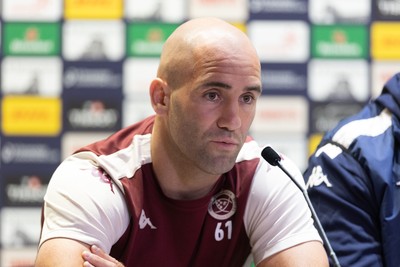230525 - Union Bordeaux Begles Media Conference - Union Bordeaux Begles’ Maxime Lucu during media conference ahead of the EPCR Champions Cup Final against Northampton Saints at the Principality Stadium, Cardiff