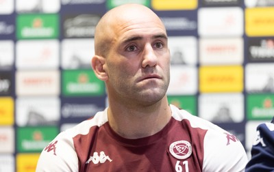 230525 - Union Bordeaux Begles Media Conference - Union Bordeaux Begles’ Maxime Lucu during media conference ahead of the EPCR Champions Cup Final against Northampton Saints at the Principality Stadium, Cardiff