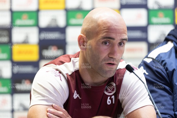 230525 - Union Bordeaux Begles Media Conference - Union Bordeaux Begles’ Maxime Lucu during media conference ahead of the EPCR Champions Cup Final against Northampton Saints at the Principality Stadium, Cardiff