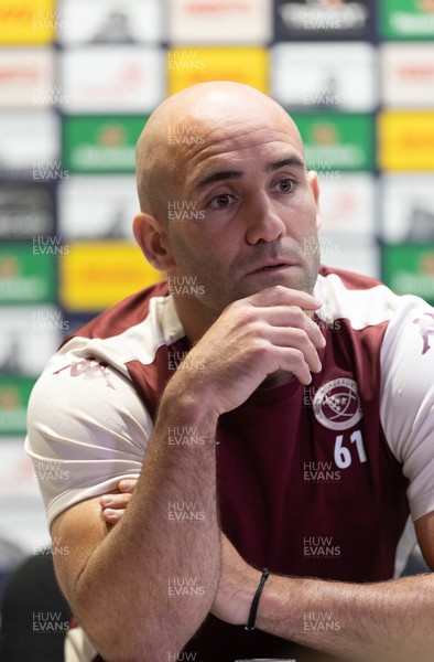 230525 - Union Bordeaux Begles Media Conference - Union Bordeaux Begles’ Maxime Lucu during media conference ahead of the EPCR Champions Cup Final against Northampton Saints at the Principality Stadium, Cardiff