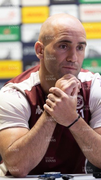 230525 - Union Bordeaux Begles Media Conference - Union Bordeaux Begles’ Maxime Lucu during media conference ahead of the EPCR Champions Cup Final against Northampton Saints at the Principality Stadium, Cardiff