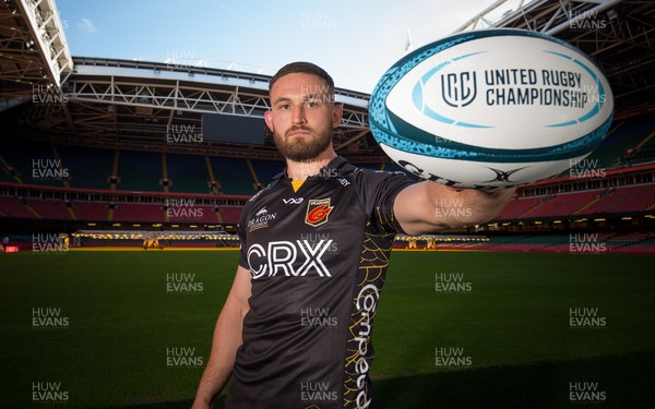 160921 - URC Wales Launch, Principality Stadium - Harrison Keddie of Dragons at the Wales launch of the new United Rugby Championship replacing the former PRO14 competition