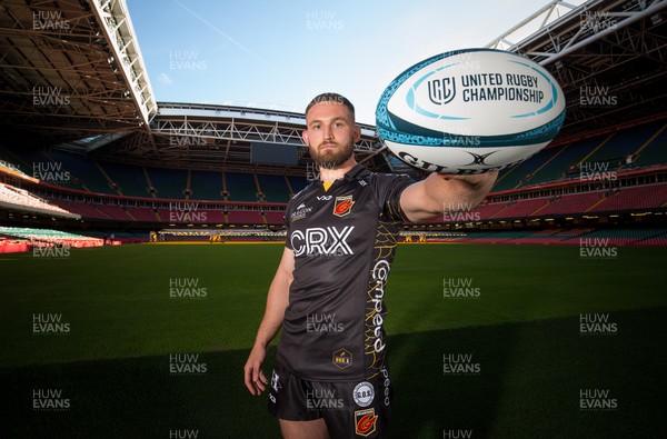 160921 - URC Wales Launch, Principality Stadium - Harrison Keddie of Dragons at the Wales launch of the new United Rugby Championship replacing the former PRO14 competition