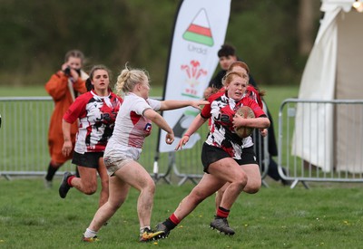 150424 - Urdd WRU Sevens, Cardiff - Action from Girls Cup Final, Coleg Llandovery v Coleg Gwent