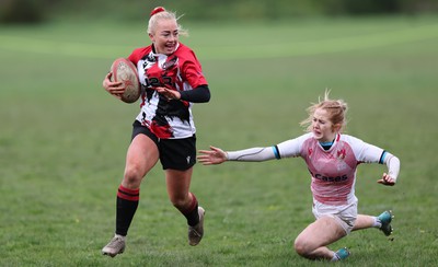 150424 - Urdd WRU Sevens, Cardiff - Action from Girls Cup Final, Coleg Llandovery v Coleg Gwent