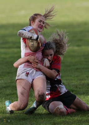 150424 - Urdd WRU Sevens, Cardiff - Action from Girls Cup Final, Coleg Llandovery v Coleg Gwent