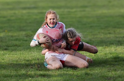 150424 - Urdd WRU Sevens, Cardiff - Action from Girls Cup Final, Coleg Llandovery v Coleg Gwent