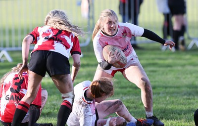 150424 - Urdd WRU Sevens, Cardiff - Action from Girls Cup Final, Coleg Llandovery v Coleg Gwent