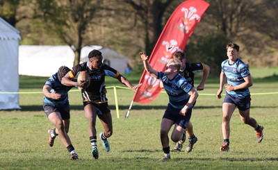 150424 - Urdd WRU Sevens, Cardiff - Action from the Boys Cup Final, Whitchurch v Glantaf