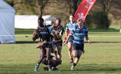 150424 - Urdd WRU Sevens, Cardiff - Action from the Boys Cup Final, Whitchurch v Glantaf