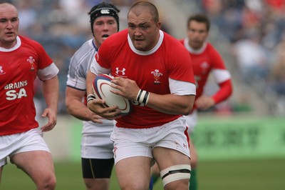 06.06.09 USA v Wales... Wales'  Craig Mitchell finds a gap. 