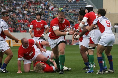 06.06.09 USA v Wales... Wales'  John Yapp finds an opening.. 