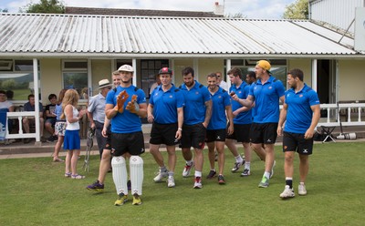 130714 - Usk Cricket Club v Newport Gwent Dragons, Charity T20 Cricket match, Usk -  