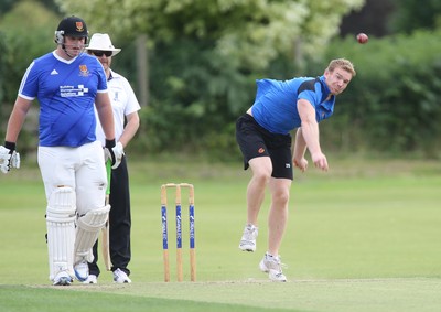 130714 - Usk Cricket Club v Newport Gwent Dragons, Charity T20 Cricket match, Usk -  