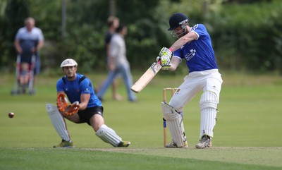 130714 - Usk Cricket Club v Newport Gwent Dragons, Charity T20 Cricket match, Usk -  