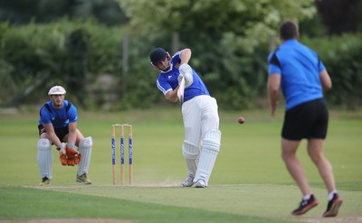 130714 - Usk Cricket Club v Newport Gwent Dragons, Charity T20 Cricket match, Usk -  