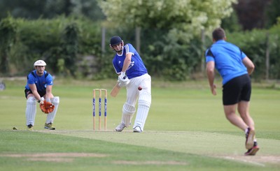 130714 - Usk Cricket Club v Newport Gwent Dragons, Charity T20 Cricket match, Usk -  