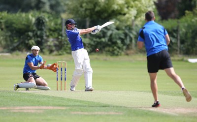 130714 - Usk Cricket Club v Newport Gwent Dragons, Charity T20 Cricket match, Usk -  