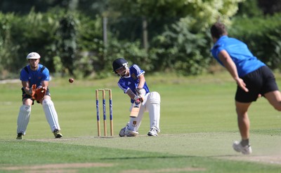 130714 - Usk Cricket Club v Newport Gwent Dragons, Charity T20 Cricket match, Usk -  