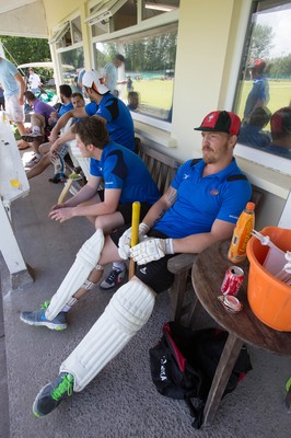 130714 - Usk Cricket Club v Newport Gwent Dragons, Charity T20 Cricket match, Usk -  