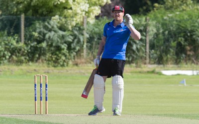 130714 - Usk Cricket Club v Newport Gwent Dragons, Charity T20 Cricket match, Usk -  