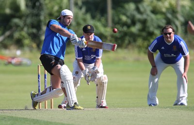 130714 - Usk Cricket Club v Newport Gwent Dragons, Charity T20 Cricket match, Usk -  