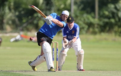 130714 - Usk Cricket Club v Newport Gwent Dragons, Charity T20 Cricket match, Usk -  