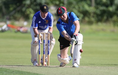 130714 - Usk Cricket Club v Newport Gwent Dragons, Charity T20 Cricket match, Usk -  