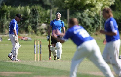 130714 - Usk Cricket Club v Newport Gwent Dragons, Charity T20 Cricket match, Usk -  