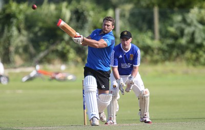 130714 - Usk Cricket Club v Newport Gwent Dragons, Charity T20 Cricket match, Usk -  