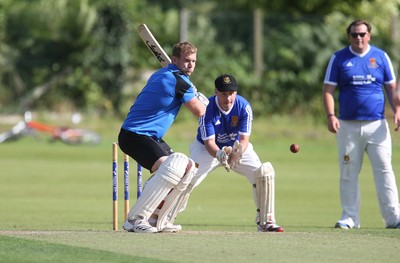 130714 - Usk Cricket Club v Newport Gwent Dragons, Charity T20 Cricket match, Usk -  