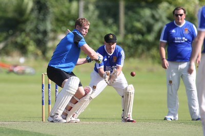 130714 - Usk Cricket Club v Newport Gwent Dragons, Charity T20 Cricket match, Usk -  