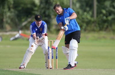 130714 - Usk Cricket Club v Newport Gwent Dragons, Charity T20 Cricket match, Usk -  