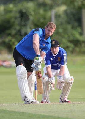 130714 - Usk Cricket Club v Newport Gwent Dragons, Charity T20 Cricket match, Usk -  