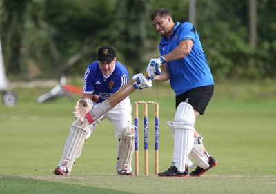 130714 - Usk Cricket Club v Newport Gwent Dragons, Charity T20 Cricket match, Usk -  