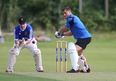 130714 - Usk Cricket Club v Newport Gwent Dragons, Charity T20 Cricket match, Usk -  