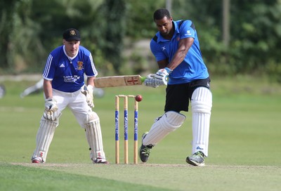 130714 - Usk Cricket Club v Newport Gwent Dragons, Charity T20 Cricket match, Usk -  