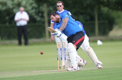 130714 - Usk Cricket Club v Newport Gwent Dragons, Charity T20 Cricket match, Usk -  