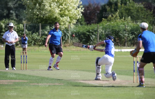 130714 - Usk Cricket Club v Newport Gwent Dragons, Charity T20 Cricket match, Usk -  