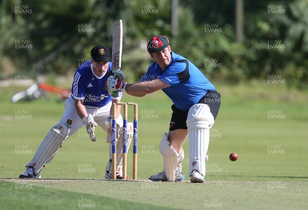 130714 - Usk Cricket Club v Newport Gwent Dragons, Charity T20 Cricket match, Usk -  