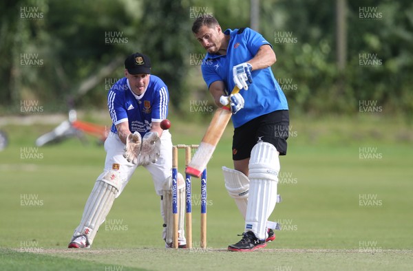 130714 - Usk Cricket Club v Newport Gwent Dragons, Charity T20 Cricket match, Usk -  