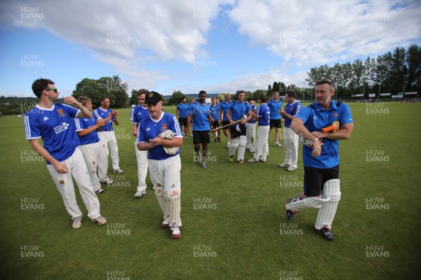 130714 - Usk Cricket Club v Newport Gwent Dragons, Charity T20 Cricket match, Usk -  